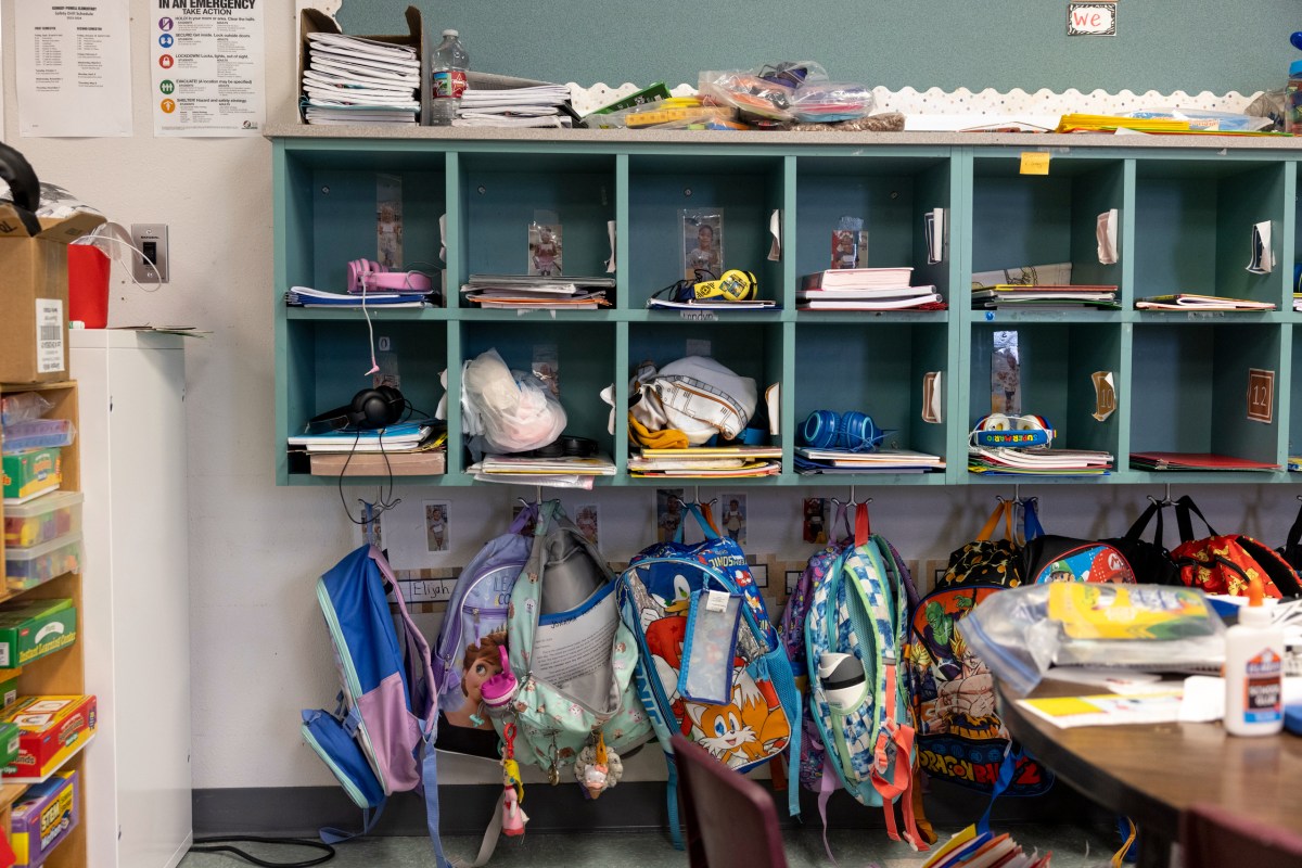 JoMeka Gray teaches a class of kindergarteners at Kennedy-Powell Elementary in Temple, Texas. Ilana Panich-Linsman for The Texas Tribune