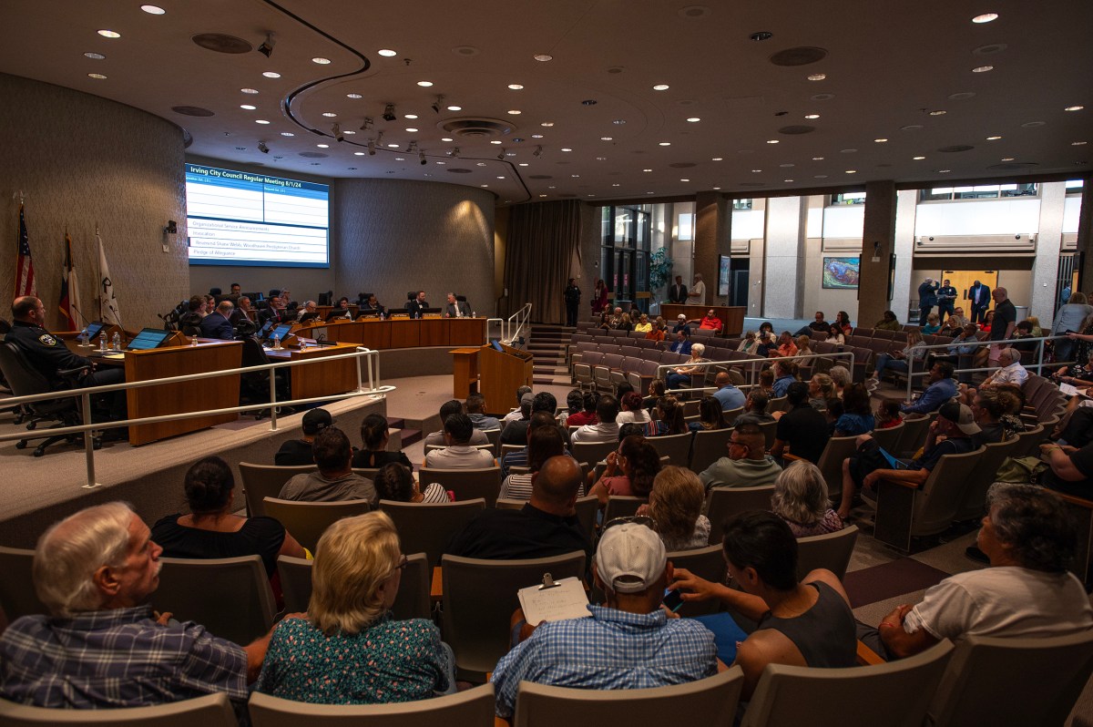An Irving City Council meeting on Aug. 01, 2024 in Irving.