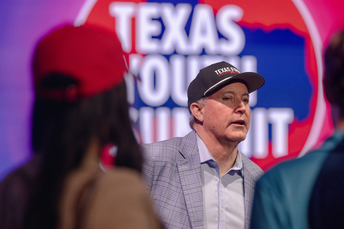 Attorney General Ken Paxton greets attendees at the Texas Youth Summit at the Woodlands Marriott on Sept. 20, 2025.