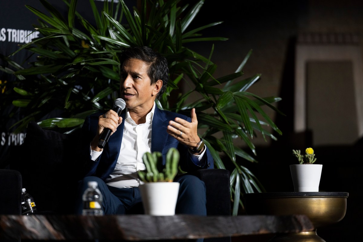 Sanjay Gupta, CNN's chief medical correspondent, speaks with CBS News medical contributor Celine Gounder during the closing keynote at The Texas Tribune Festival 2025 in downtown Austin on Nov. 15, 2025.