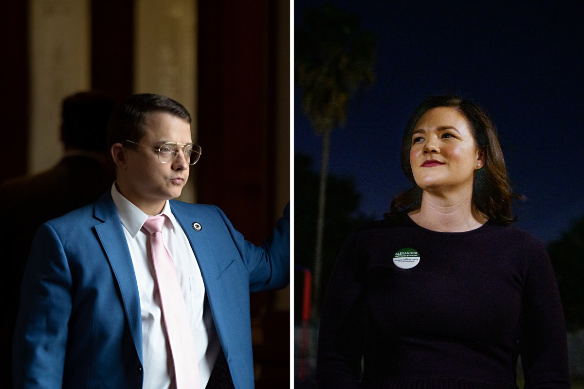 State Rep. Briscoe Cain, left, and former Harris County judge candidate Alex Mealer are running in the Republican primary for Texas' 9th Congressional District, a newly drawn red-leaning seat in east Harris County that includes the Houston Ship Channel.
