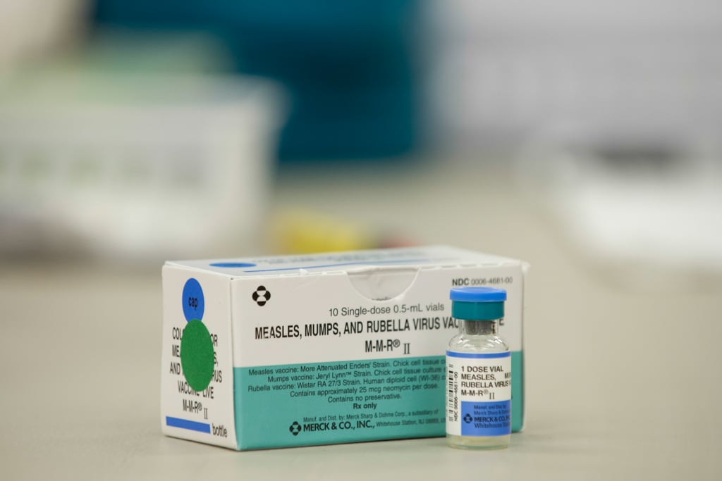 A measles, mumps and rubella vaccine.