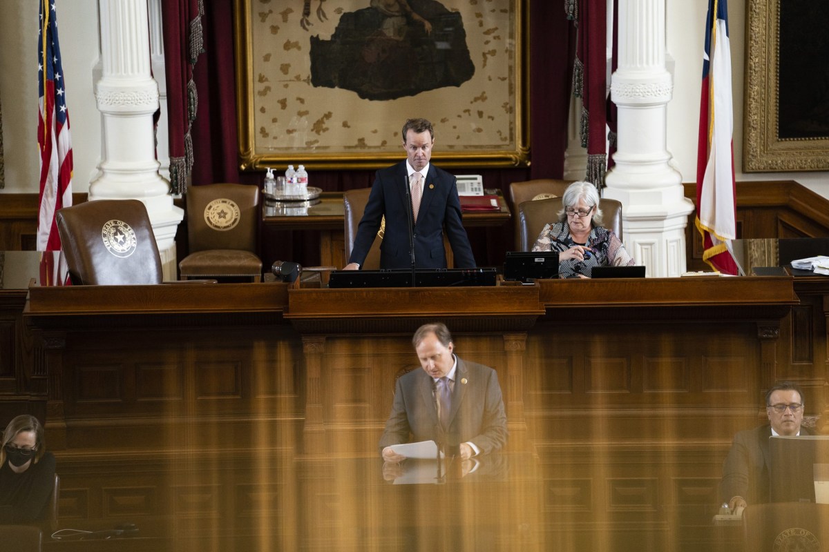 Texas House Speaker Dade Phelan presides over the opening day of a special session at the Texas Capitol on July 8, 2021.