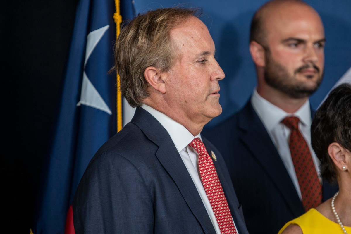Texas Attorney General Ken Paxton attends an October press conference in Austin about a pilot program to dispose of medications, especially opioids.