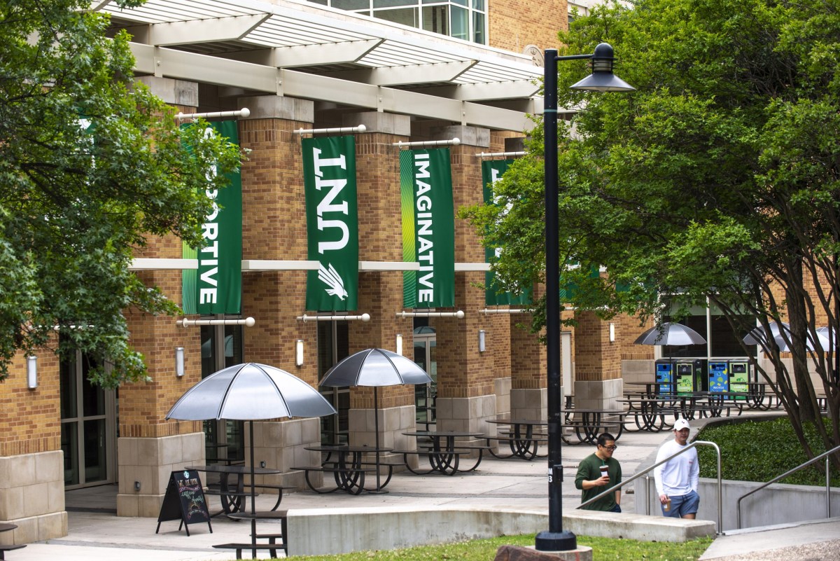 The student union at the University of North Texas campus in Denton on May 8, 2020.